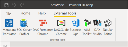 External tools ribbon