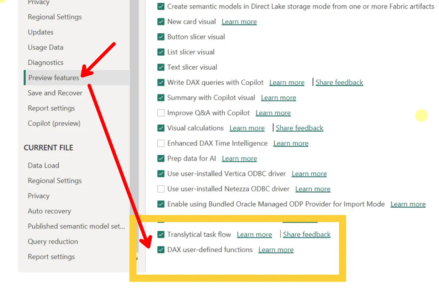 Activate UDFs in Power BI